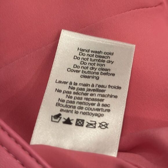 Veronica Beard Ozuna Faux-Leather Jacket Pink 2 - Picture 6 of 7